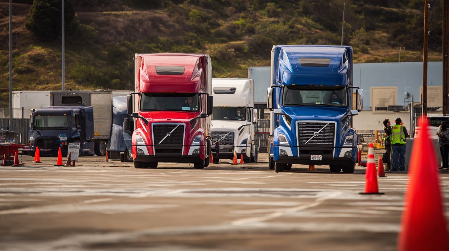 Professional semi-truck training equipment in North Carolina - Modern CDL training vehicles