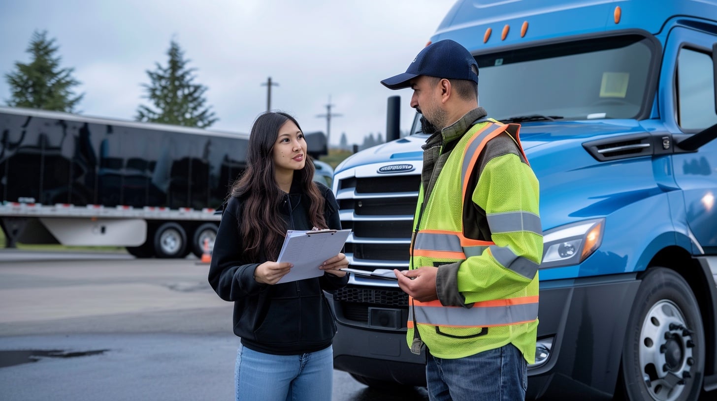 One-on-one CDL training in North Carolina - Professional instructor with student driver