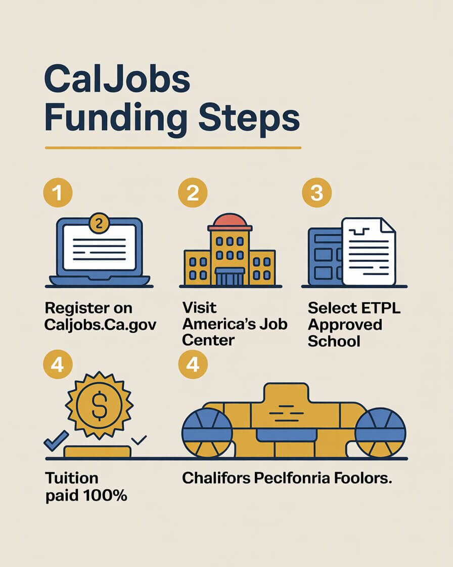 Checklist for getting WIOA funding in California via CalJOBS