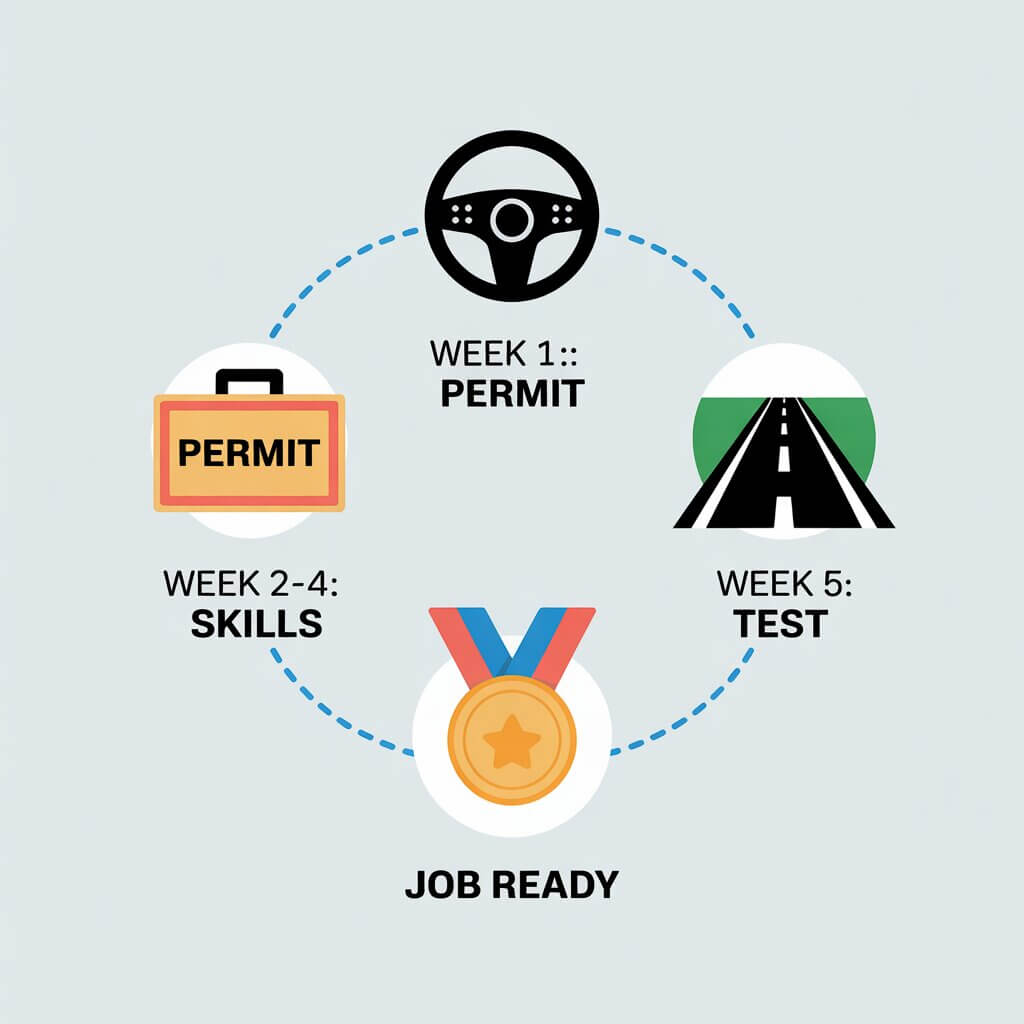 Timeline of CDL training in California