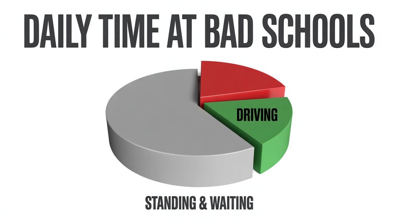 Chart comparing Seat Time per day based on student ratios