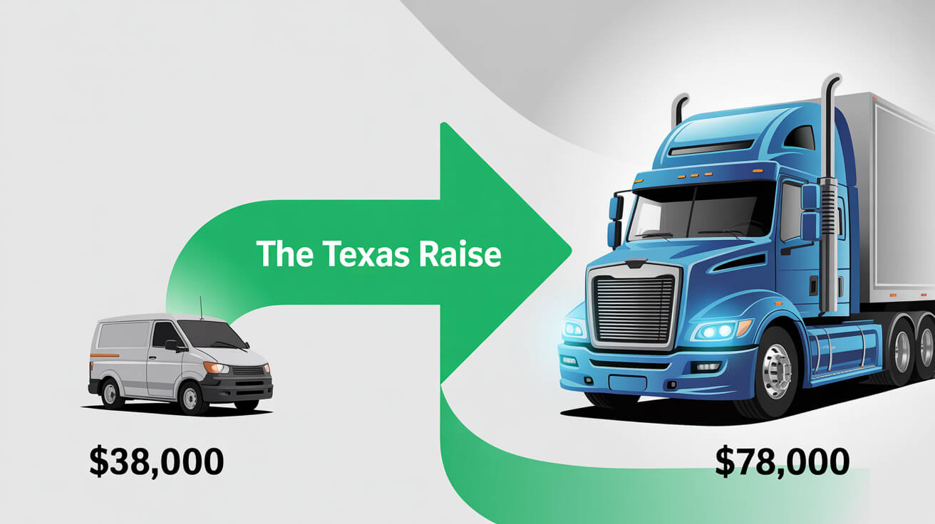Infographic showing the ROI of getting a CDL in Texas